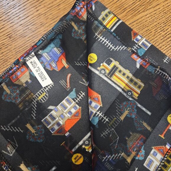 Teachers Scarf Schools and Busses 58"X14" - Picture 2 of 5